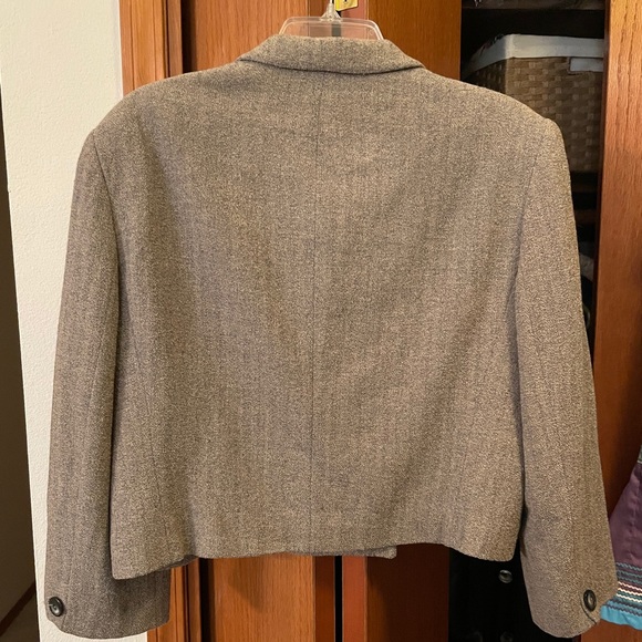 Jones New York gray wool double breasted blazer - Picture 3 of 6